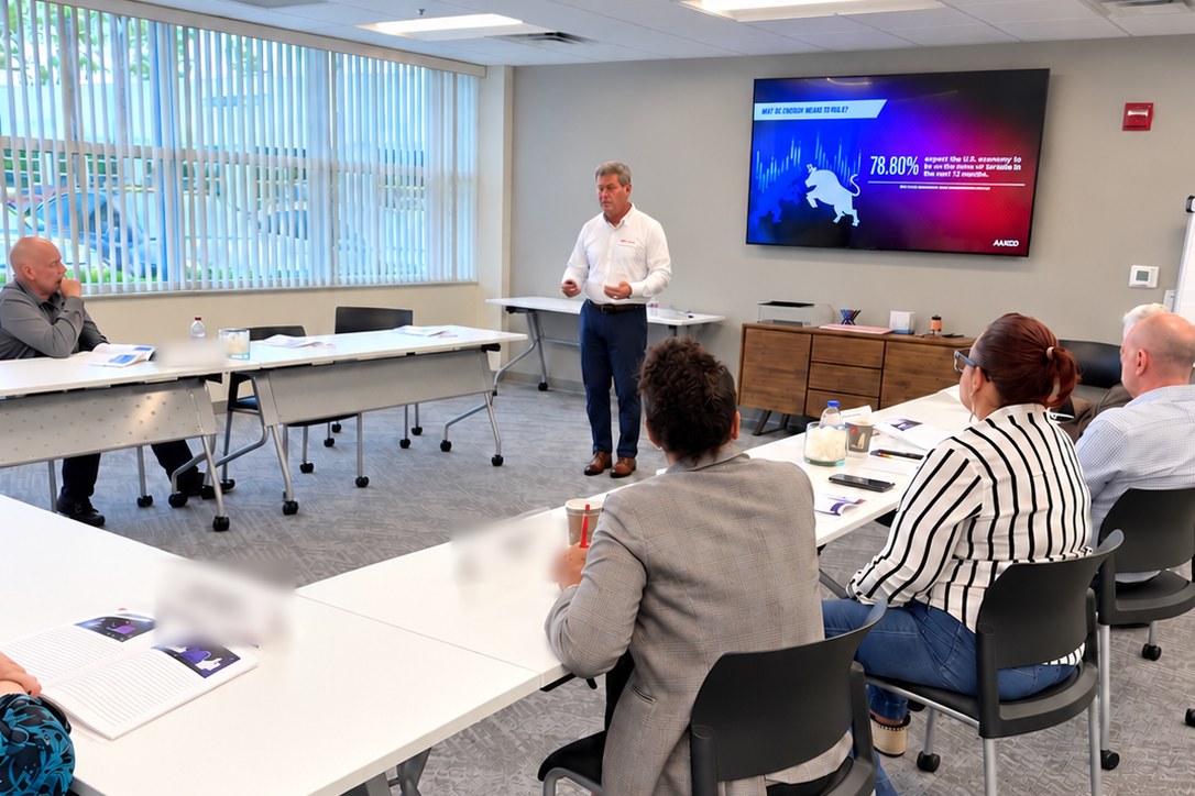 Small-group training session at AAIM's Lake Mary, Florida training room